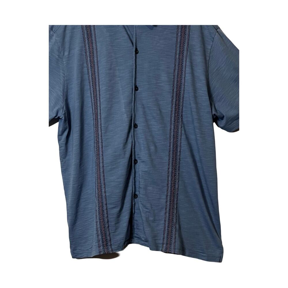 Tommy Bahama Shirt Mens Size M Blue Short Sleeve Button Up Collar Pima Cotton - Picture 7 of 10